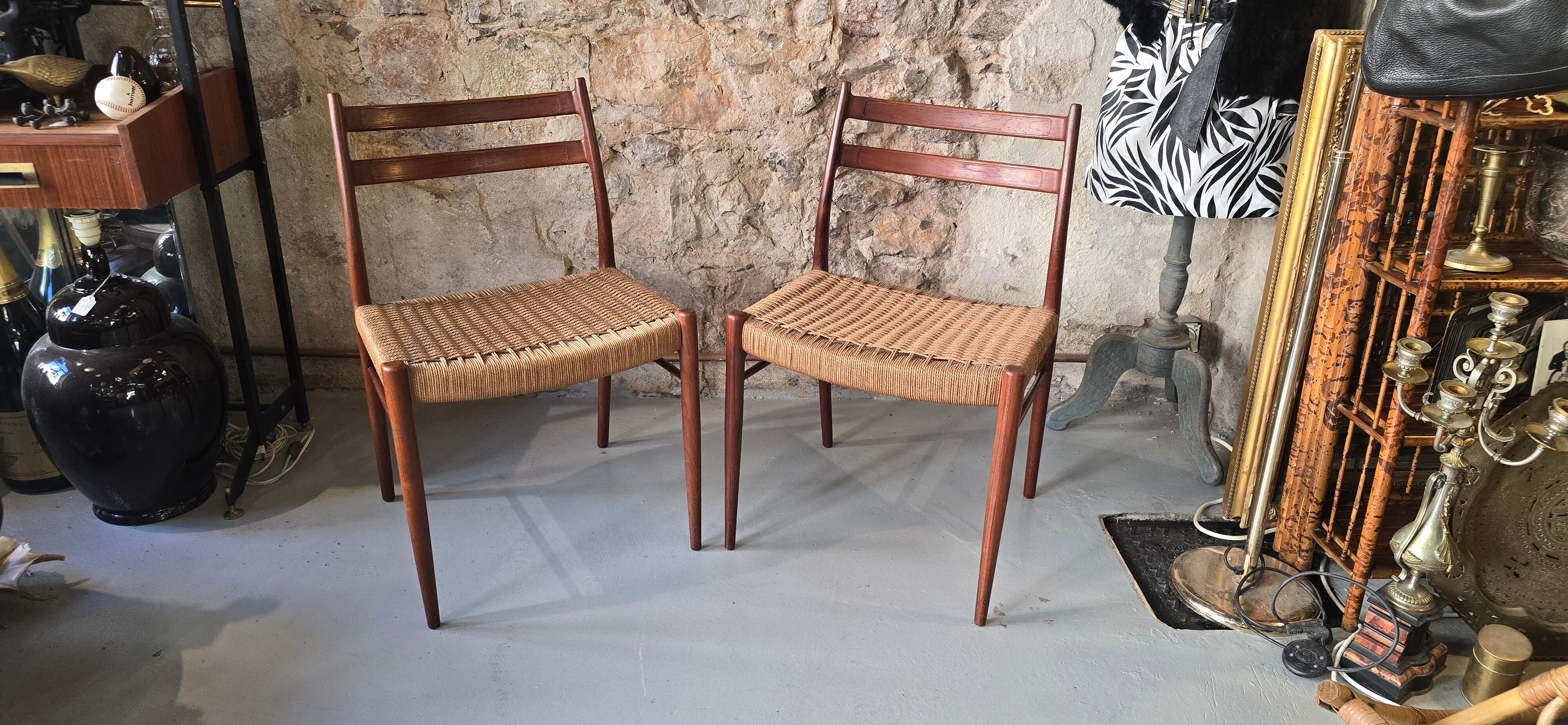 Arne Wahl Iversen - Pair of chairs GS-70 Ed. Glyngore Stolefabrik 1960 DK