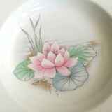 Porcelain service dish by Limoges france nenuphar rose decoration