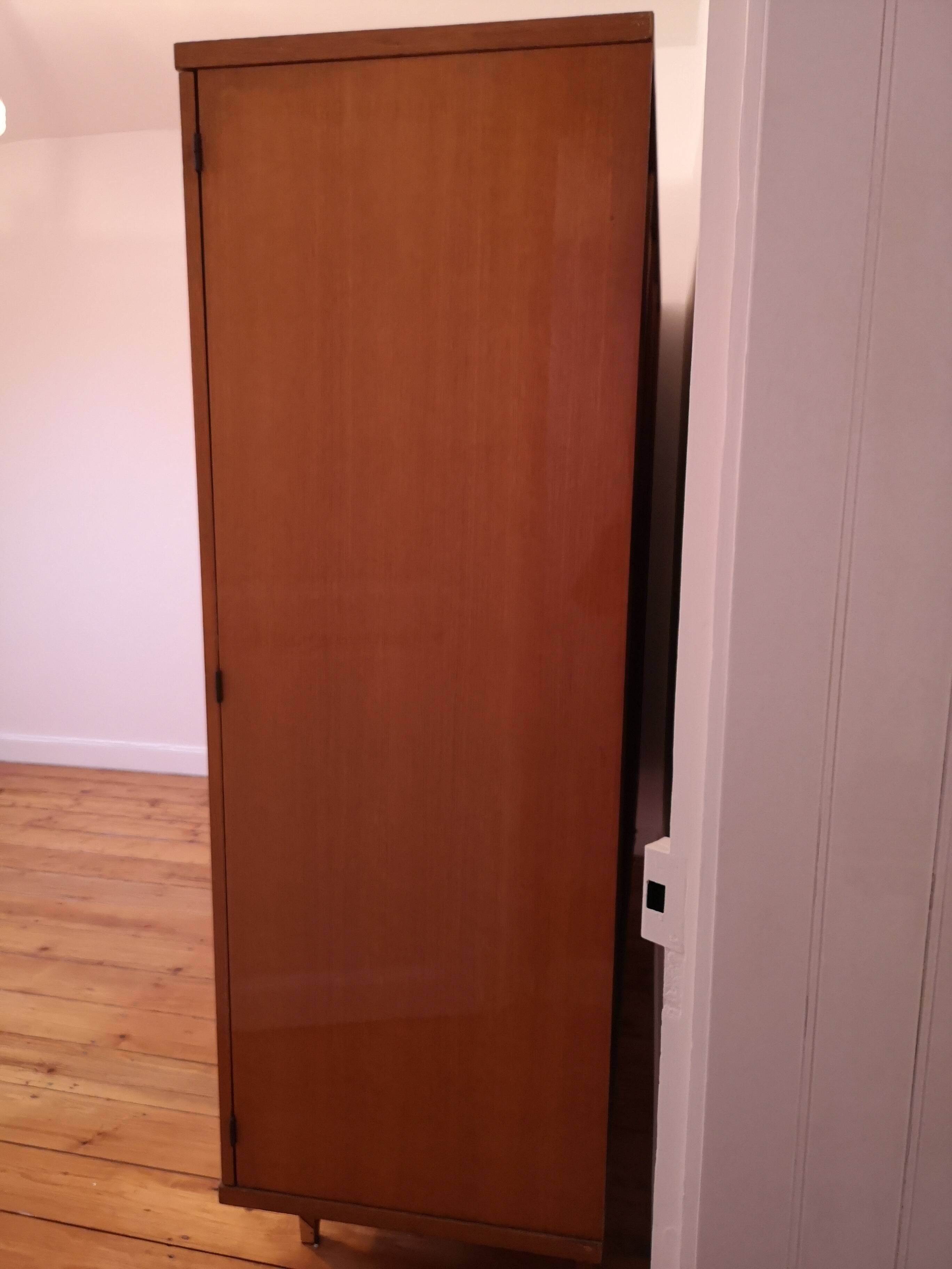 Vintage 1950s 4-door wardrobe