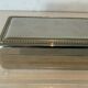 Silver metal jewelry box Red velvet interior XX century