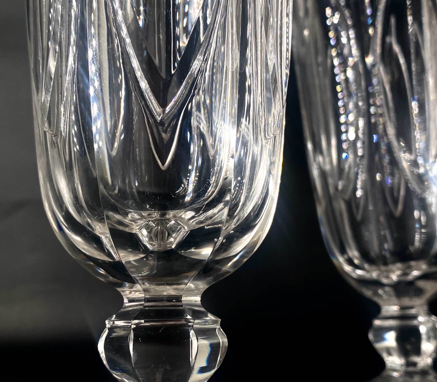 3 baccarat giant glasses 280ml m.à feuilles