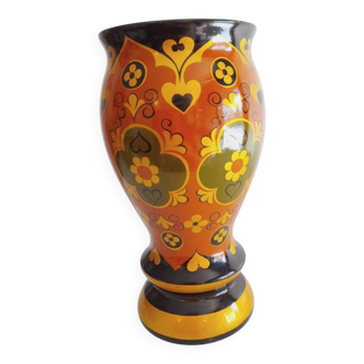 Russian Khokhloma vase, 25 cm