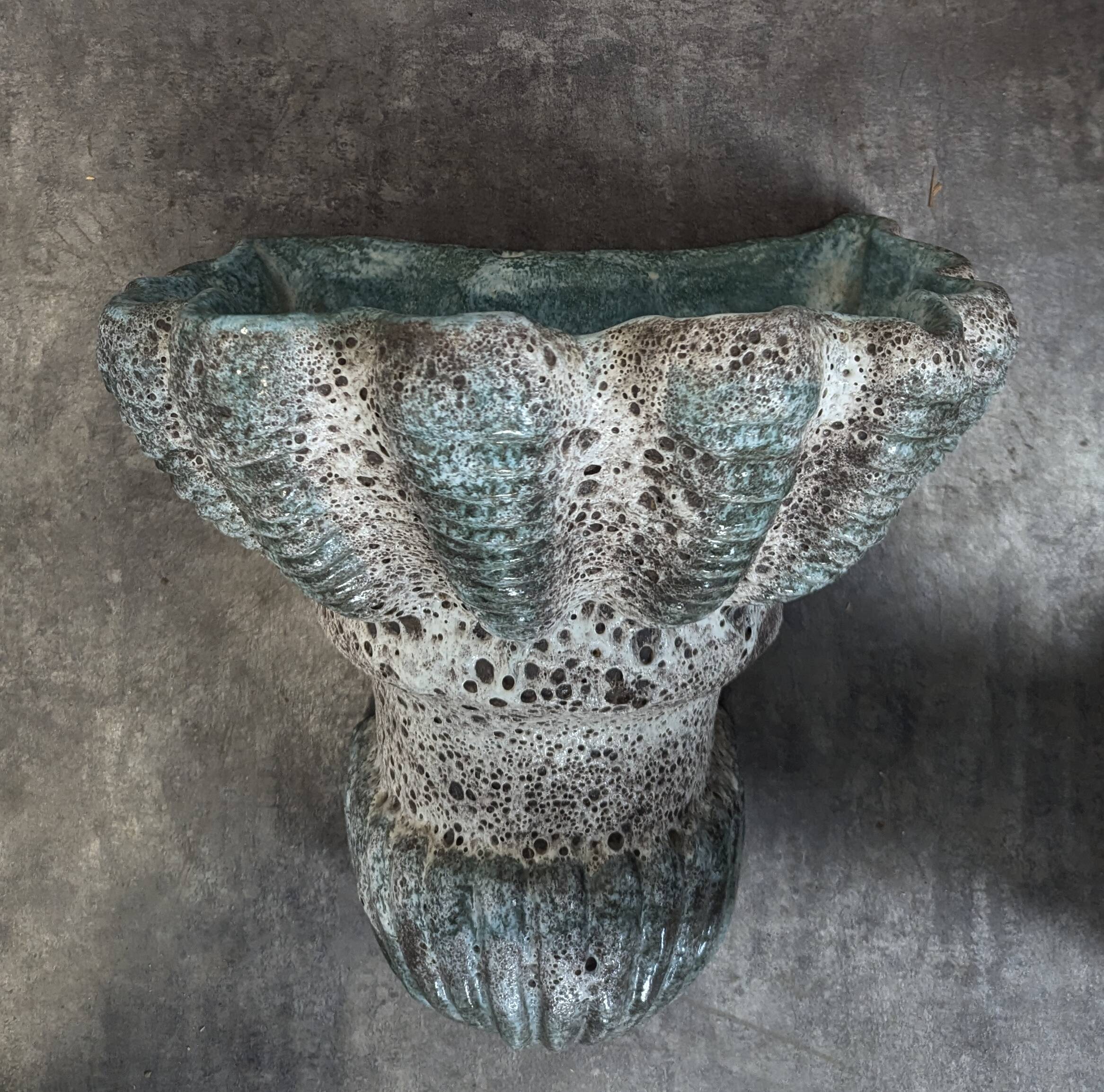 Glazed ceramic fountain from the 1970s.