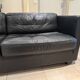 Black leather sofa by Sede – Design by Andrée Putman – 1990s