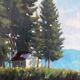 Tableau HST "Landscape of the Vosges" by Thiebaud Chapelle du Motiron Val-d'Ajol