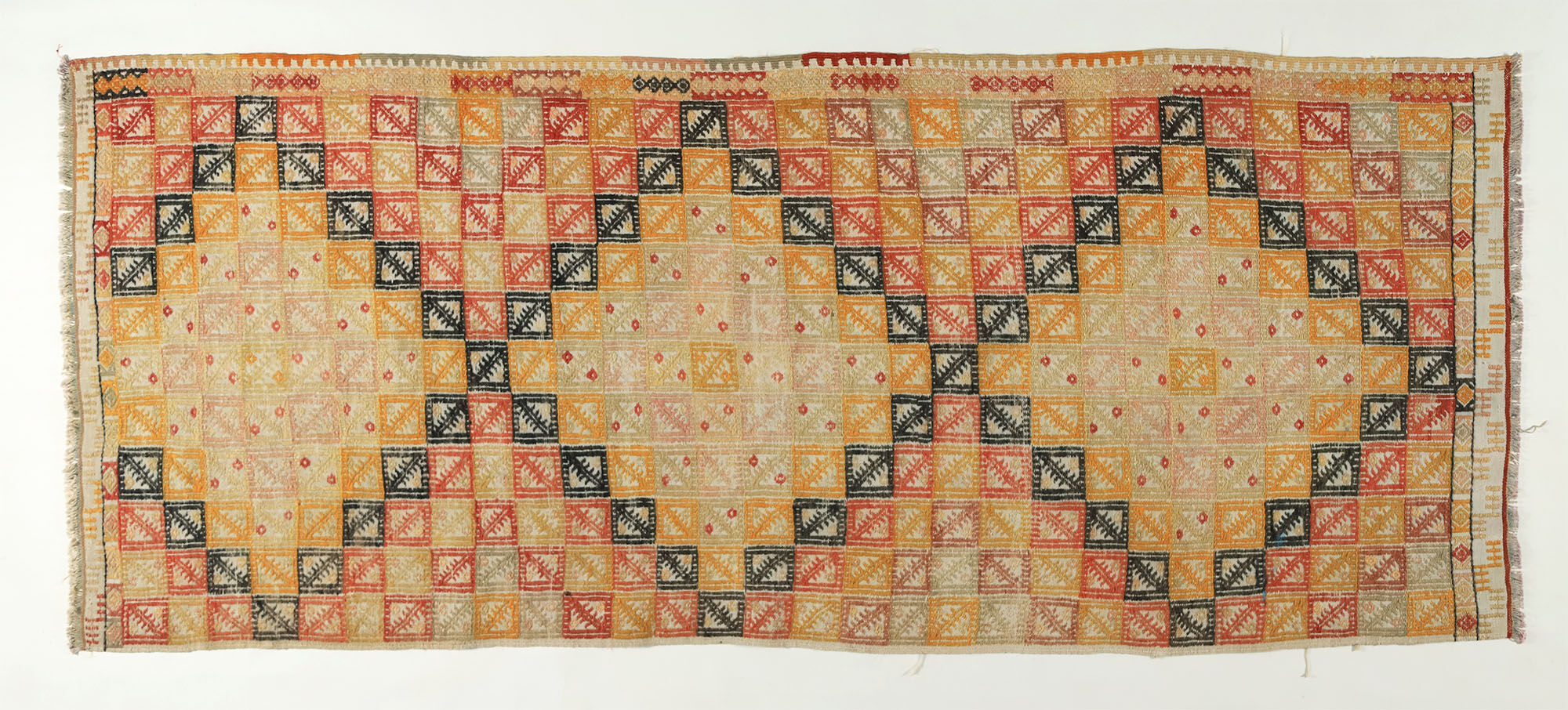 Anatolian handmade kilim rug 234 cm x 94 cm