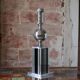 Large floor lamp from Maison Barbier, chrome Bauhaus design lamp.