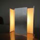 Series of 3 aluminum wall lamps, modernist, minimalist 70s