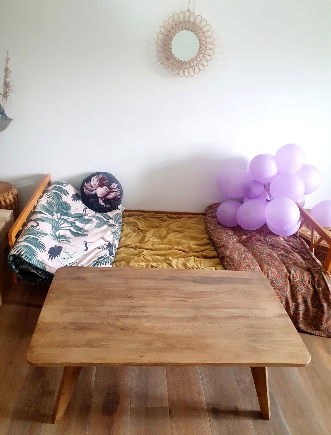 Solid wood coffee table