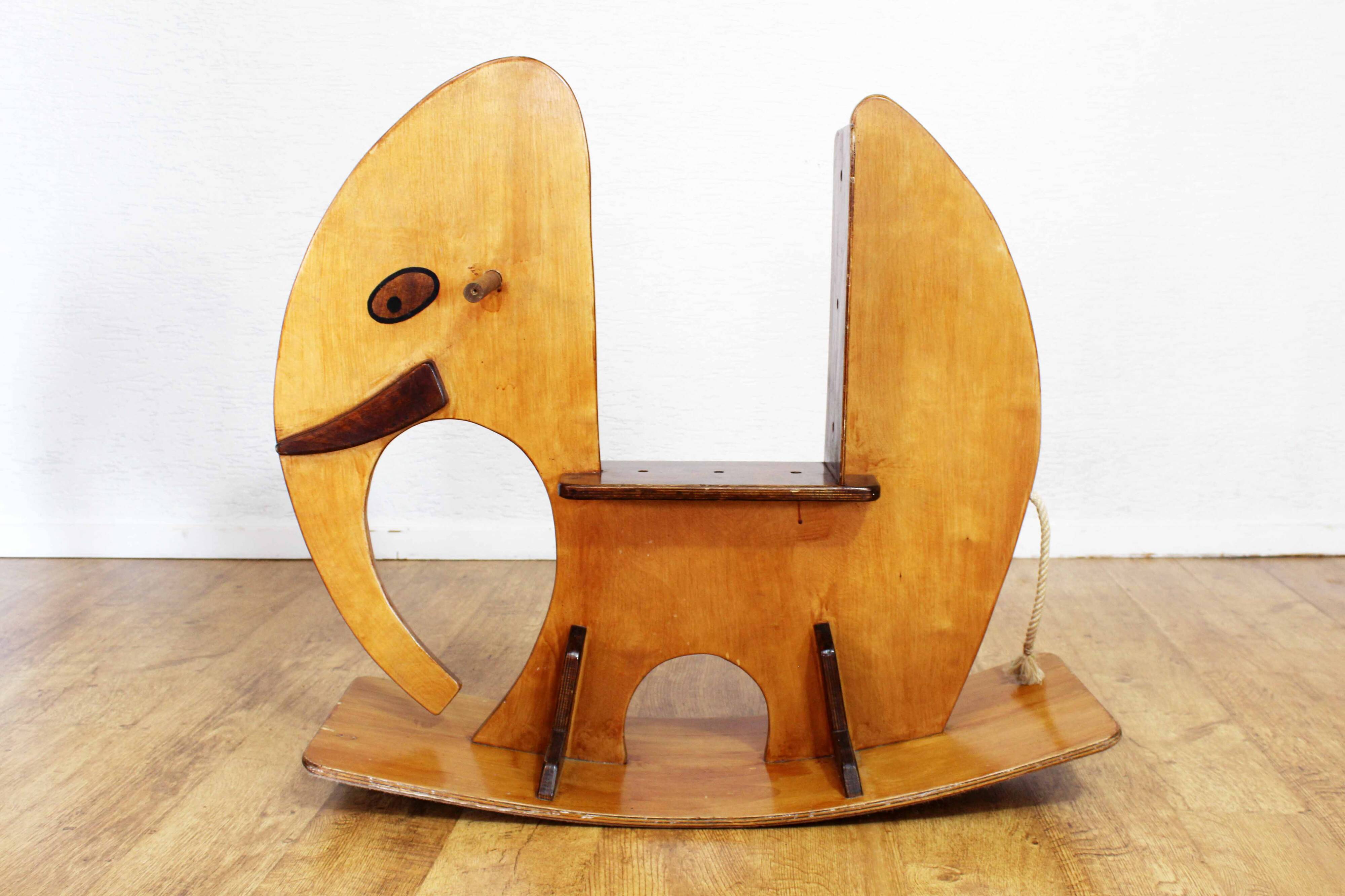 Wooden rocking elephant 1970