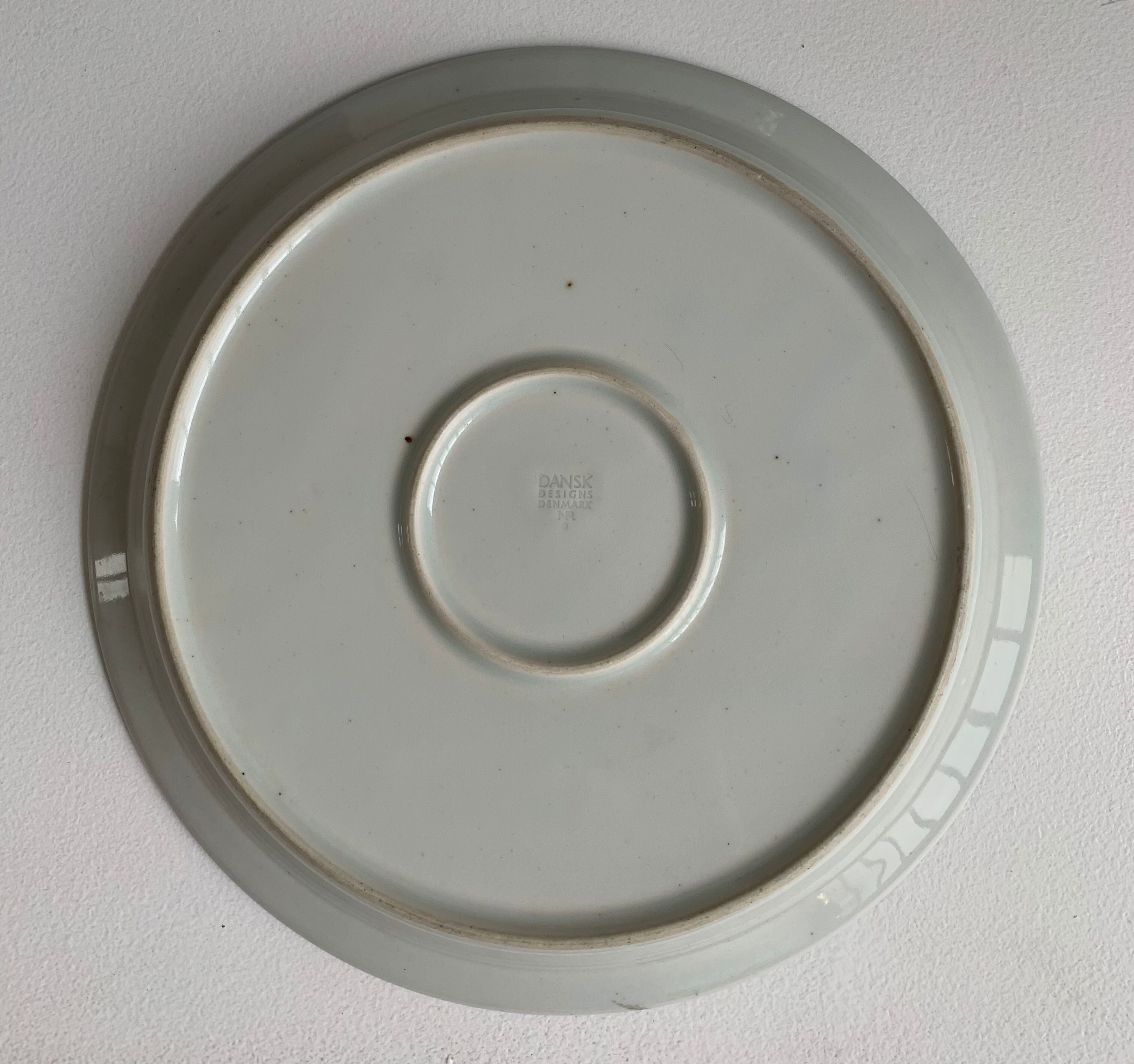 Dansk Designs Denmark blue and white porcelain plate from the 1970s