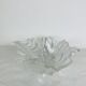 Vintage glass leaf salad bowl or fruit bowl