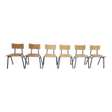 Lot of 6 bistro chairs from the 1980s