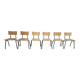 Lot of 6 bistro chairs from the 1980s