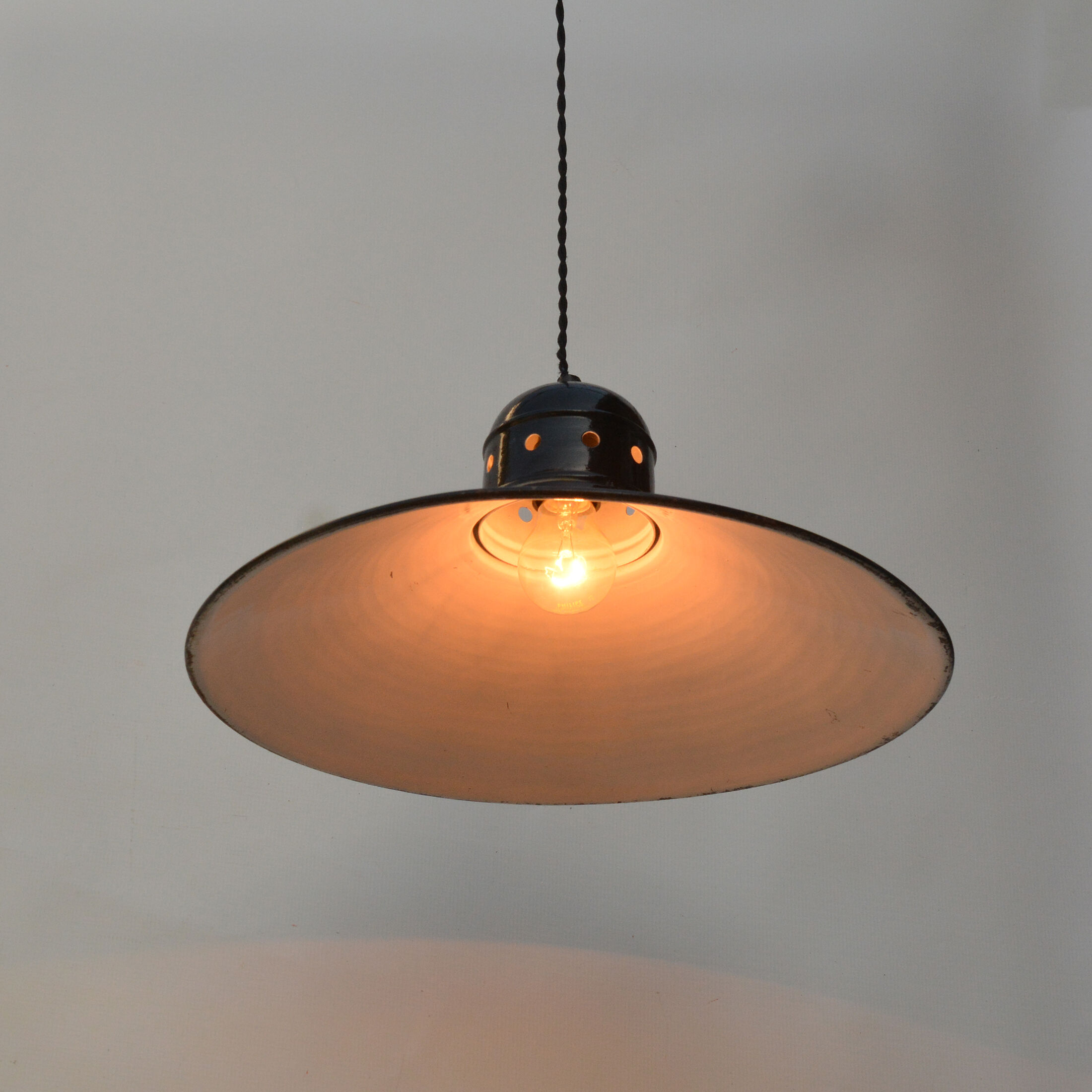 Industrial pendant lamp, Storch Leuchten, Germany, 1960s