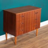 Retro Teak 1960s Bedside Chest Of Drawers