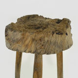 Old wooden tripod stool, 1960s