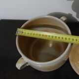 Soup tureen, glazed earthenware pot.