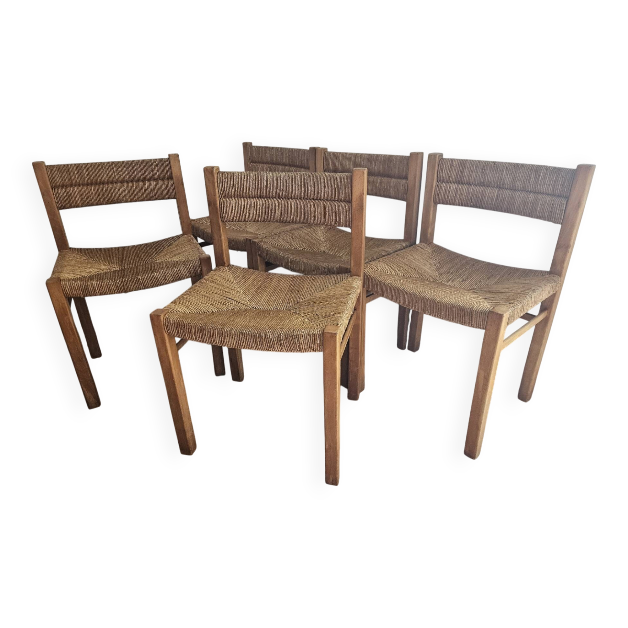 Suite de 5 chaises Pierre Gautier-Delaye, Meubles Week-End, années 60