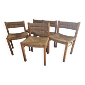 Set of 5 chairs by Pierre Gautier-Delaye, Week-End Furniture, 1960s.