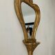 Miroir doré vintage avec selette