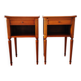Pair of Louis XVI style bedside tables