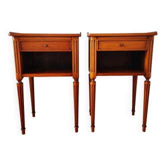 Pair of Louis XVI style bedside tables