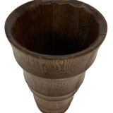 Vintage umbrella holder wooden basket storage 1960 minimalist design