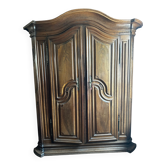 Grande armoire alsacienne Louis XV en noyer massif – XVIIIe siècle