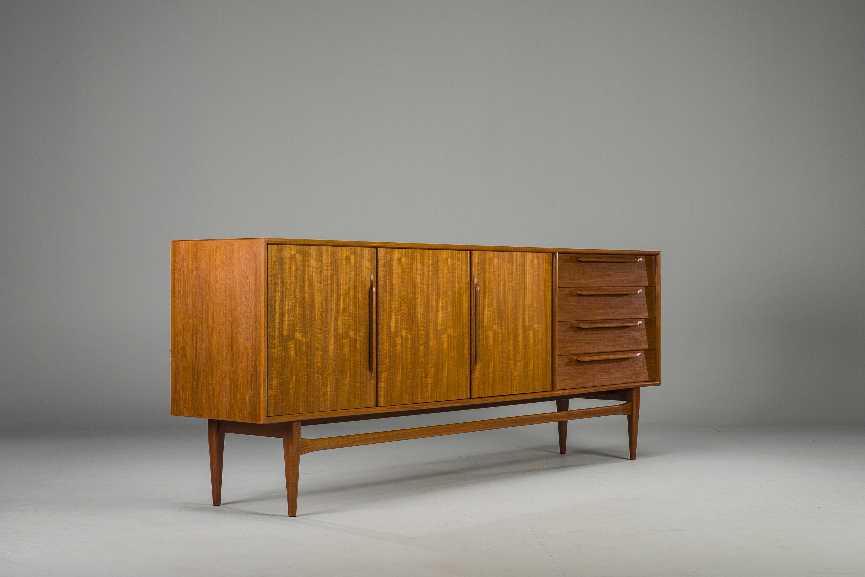 Mid-Century Type 214 Sideboard in Teak by Heinrich Riestenpatt for RT Möbel