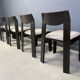 Vintage brutalist dining chairs, set of 5 - 1970s