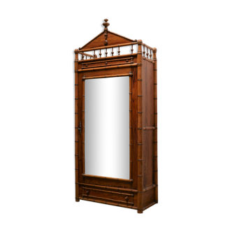 Armoire bambou vintage en bois