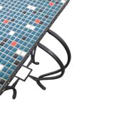 Vintage blue mosaic coffee table / plant table / side table