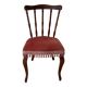 Wooden chair with red velvet