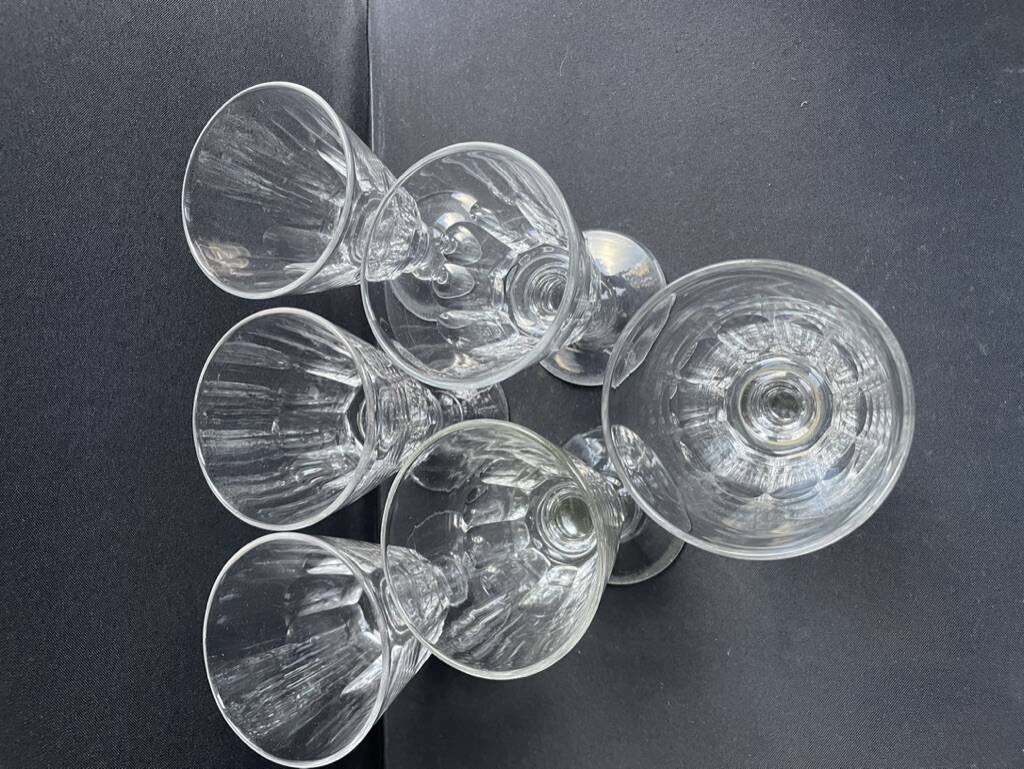 6 Water glasses n°2 - Baccarat/Saint Louis - 19th century