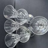 6 Water glasses n°2 - Baccarat/Saint Louis - 19th century