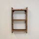 Modular shelf in raw wood with a vintage patina