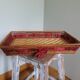 Wicker presentation basket tray