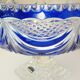 Centerpiece, blue crystal of Lorraine, limited series 233/500, blown and cut