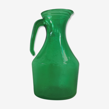 Carafe vintage en verre vert