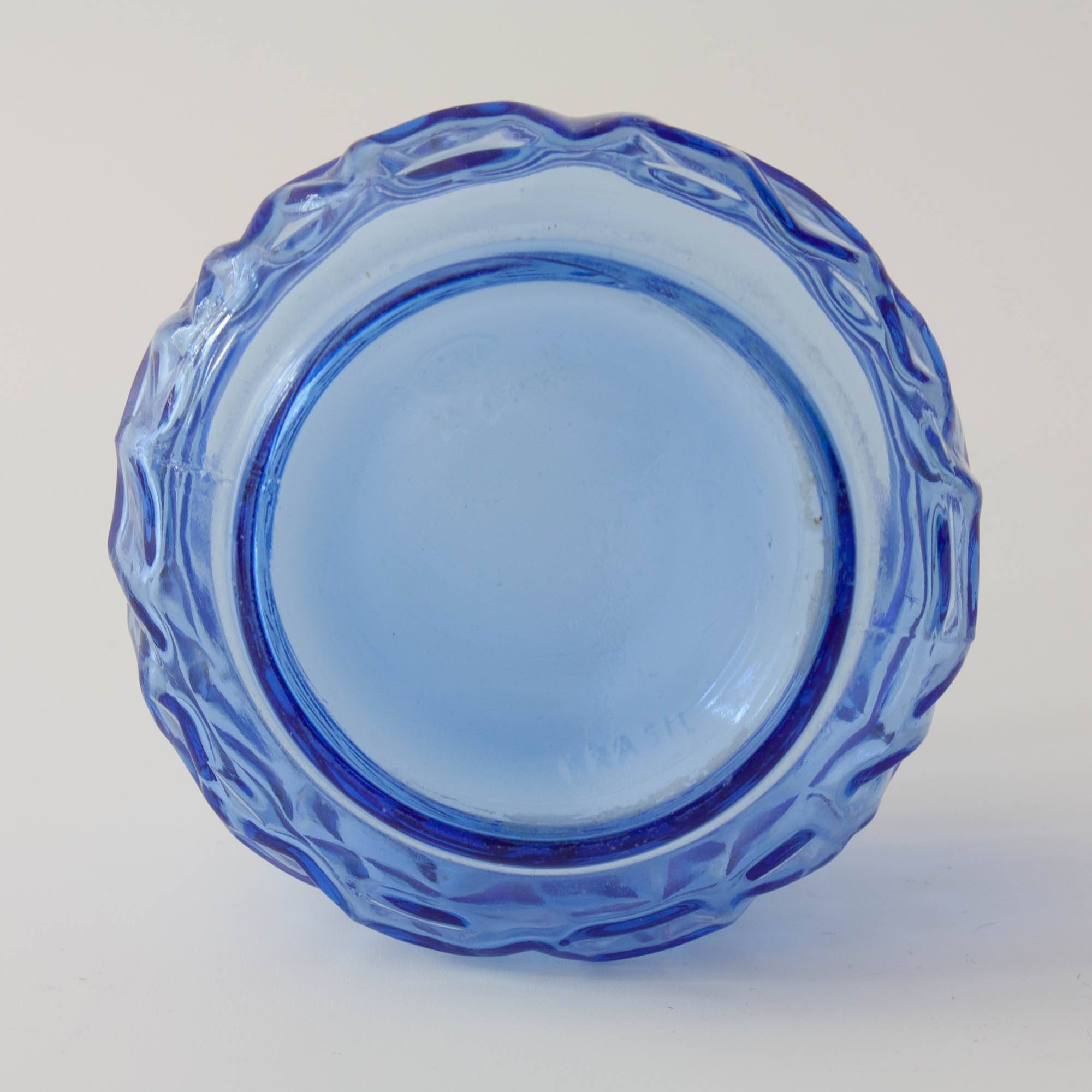 Set of 3 Vintage IVIMA Blue Glass Dessert Bowls, 1960s