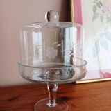 Cake stand, glass dome on a stand