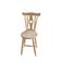 Rustic style chair in raw solid pine with heart.