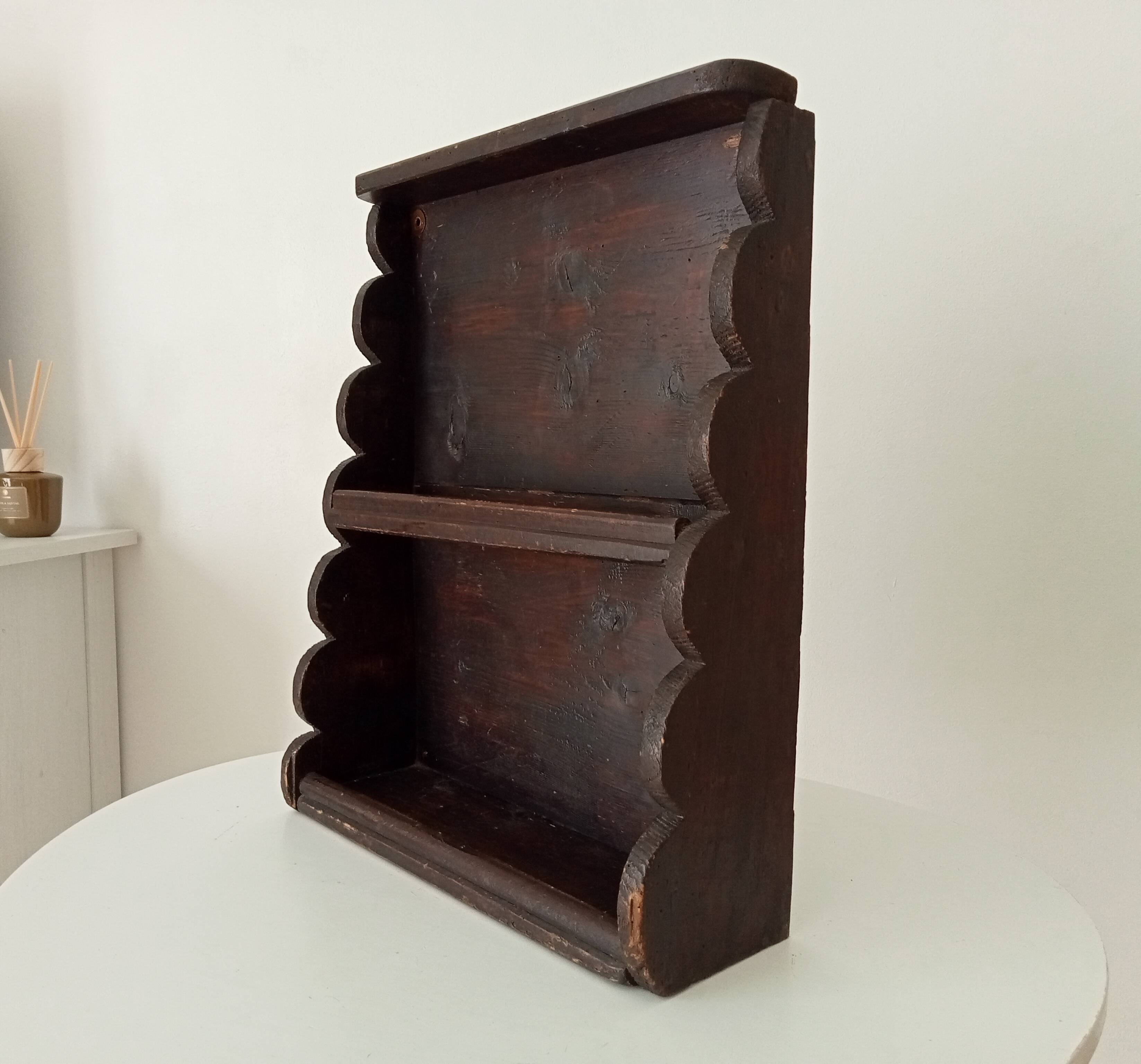 Antique brutalist wall shelf
