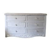 Commode en rotin osier, XXe siècle