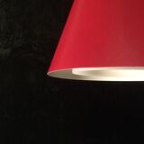 Red conic hanging lamp