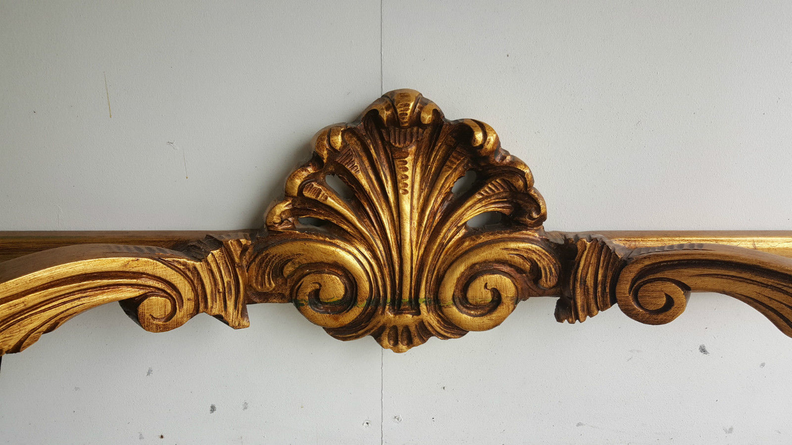 Claude Dalle large console wood dore platter signed marble Romeo