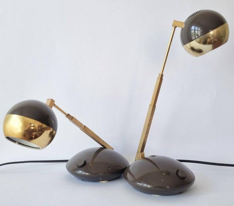 Pair of Midcentury Telescope Table Lamps Eichhoff Werke, Germany, 1970s