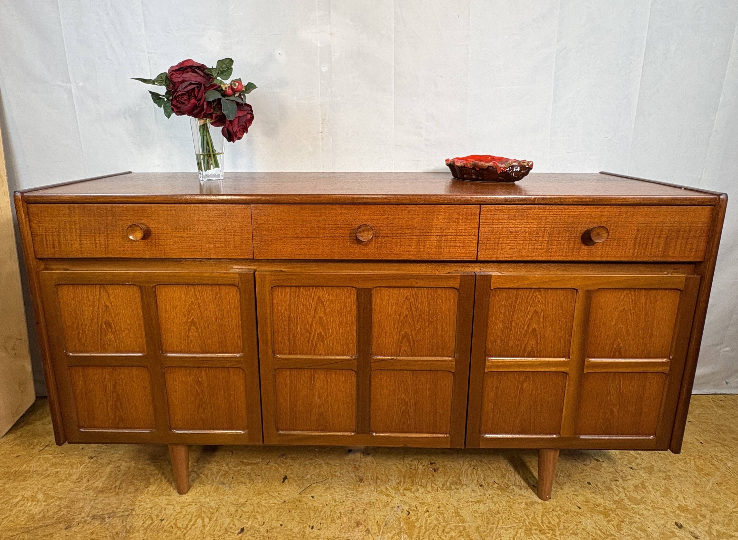 Mid Century Retro Teak Sideboard by Nathan Circa 1960-1970 Danish Design