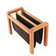 Salling stolefabrik magazine rack with leather in teak